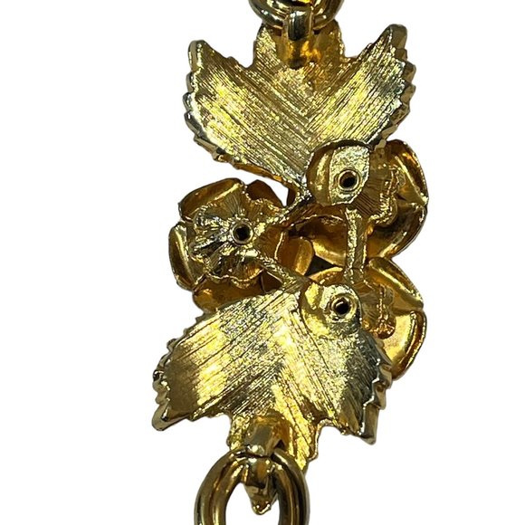 Vintage Gold Plated Art Deco Rose Cluster Bracelet - Picture 9 of 9